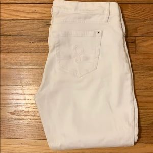Lilly Pulitzer white Babe Capri Jeans. Size 14
